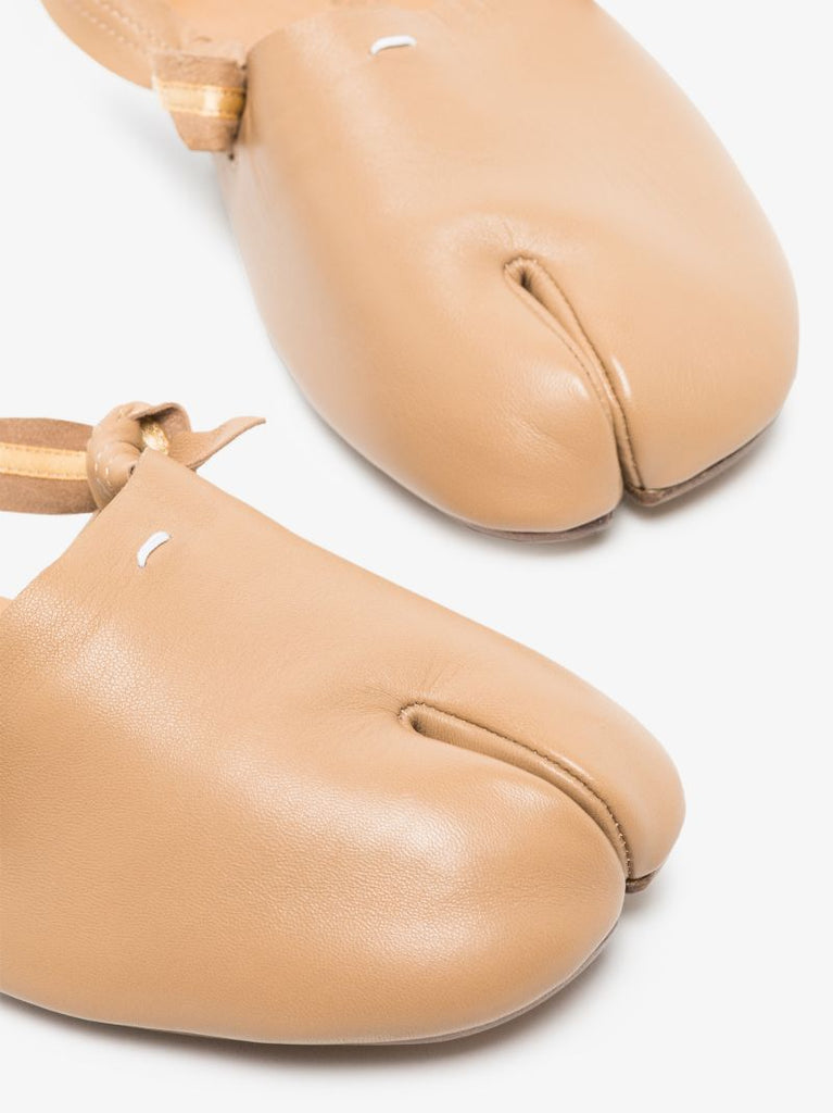 Neutral Tabi Leather Slingback Pumps