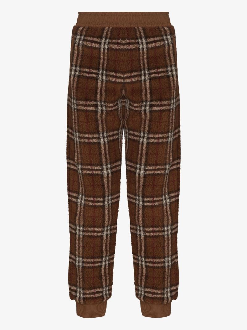Brown Vintage Check Track Pants