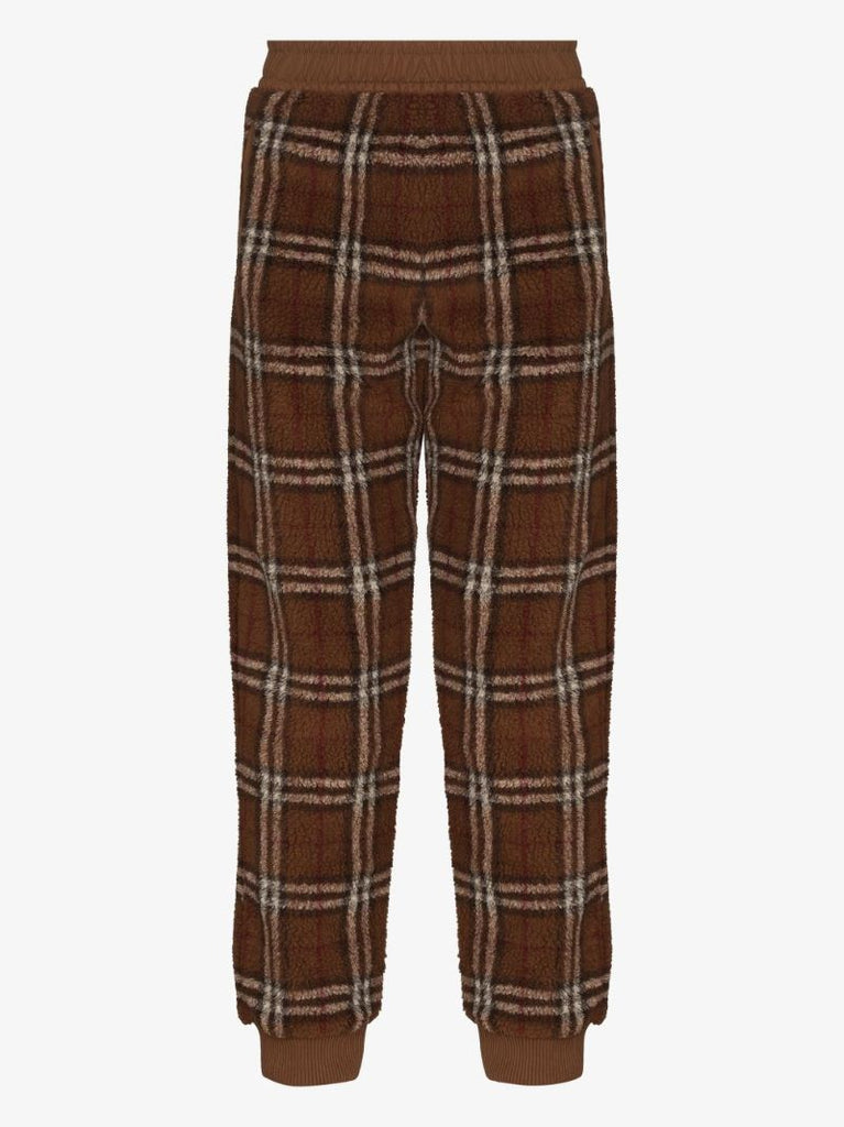 Brown Vintage Check Track Pants