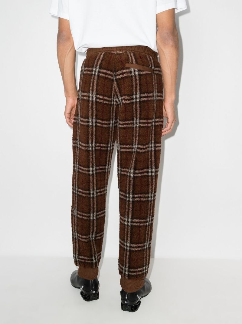 Brown Vintage Check Track Pants
