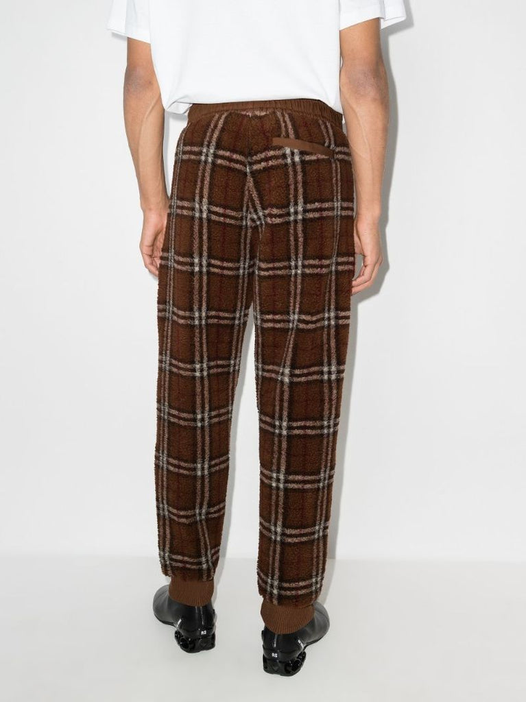 Brown Vintage Check Track Pants