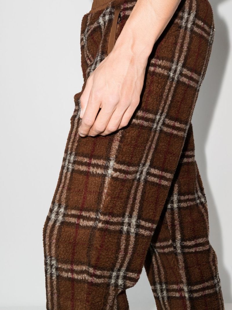Brown Vintage Check Track Pants