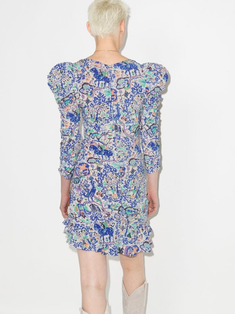 Bireya Printed Silk Mini Dress
