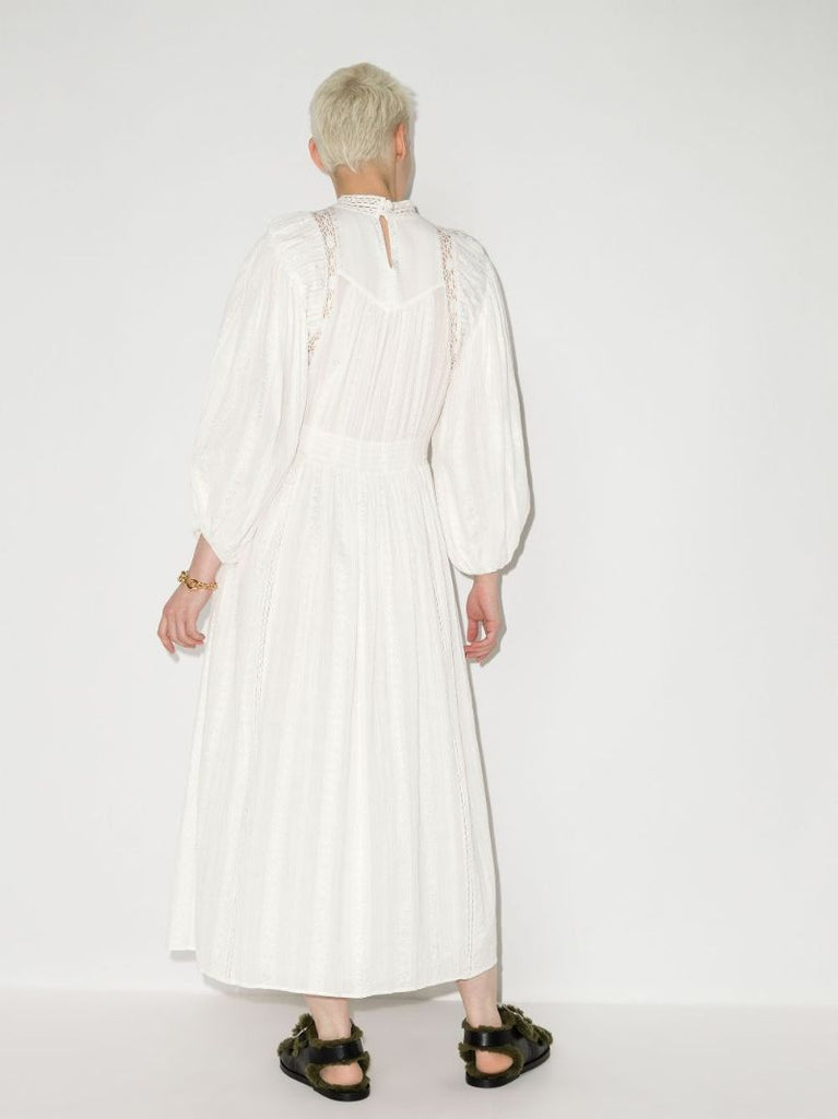 Jaena Lace Trim Midi Dress