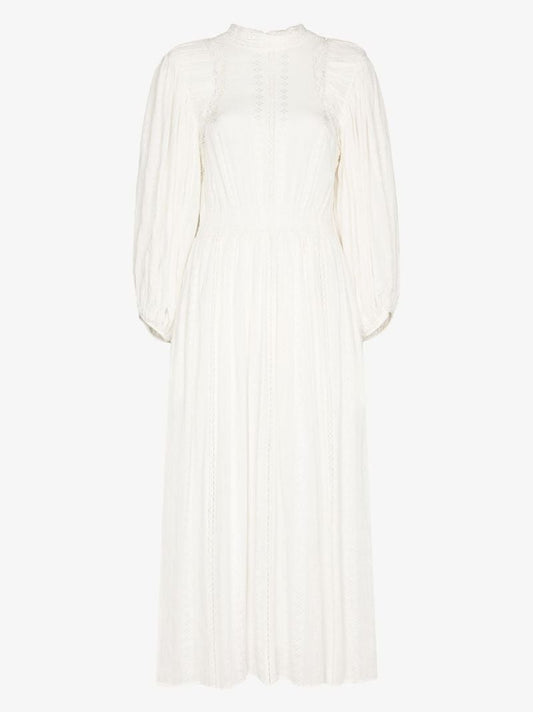 Jaena Lace Trim Midi Dress
