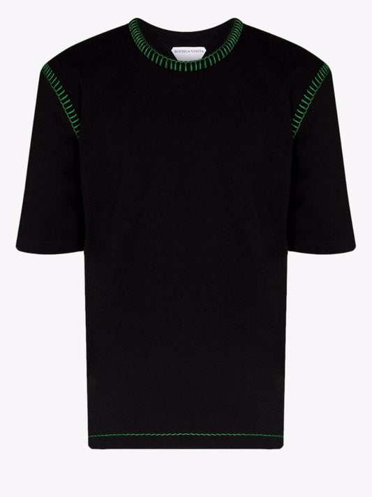 Contrast Stitch Cotton T-shirt