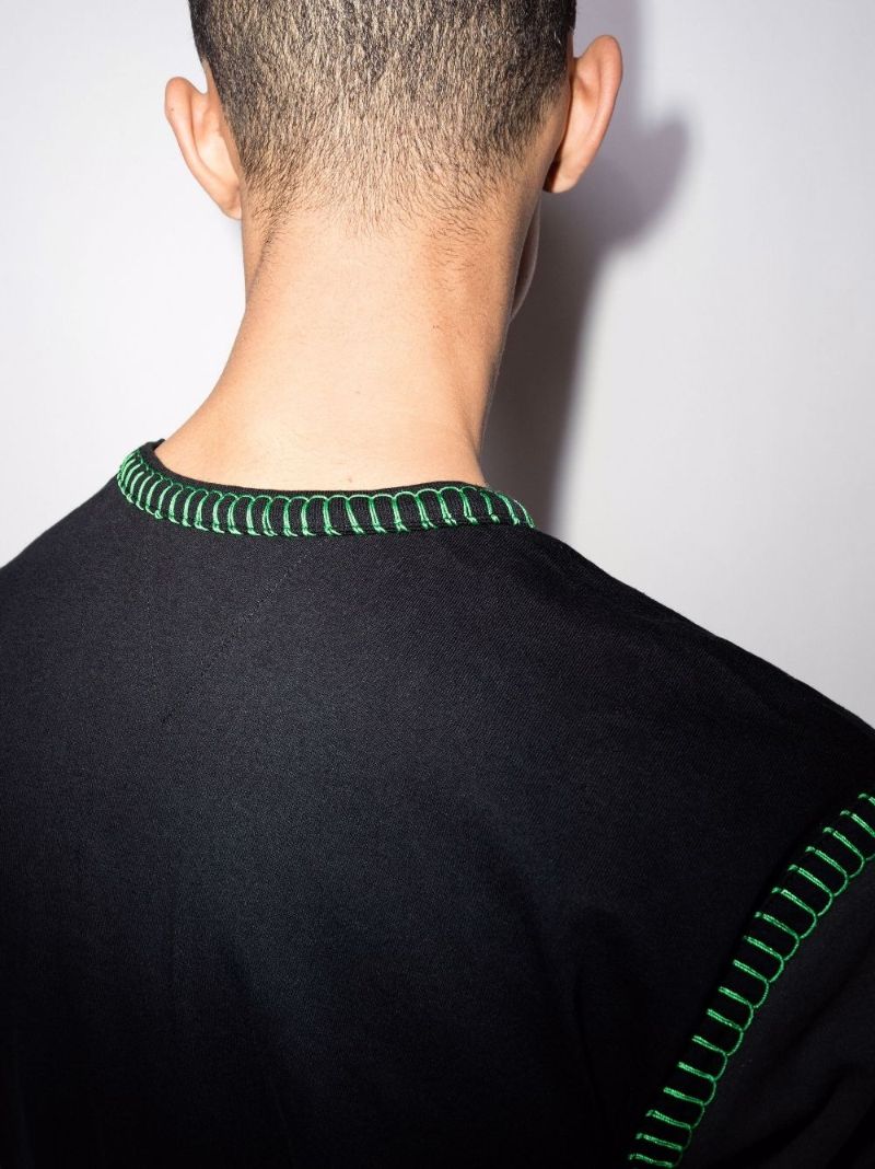 Contrast Stitch Cotton T-shirt