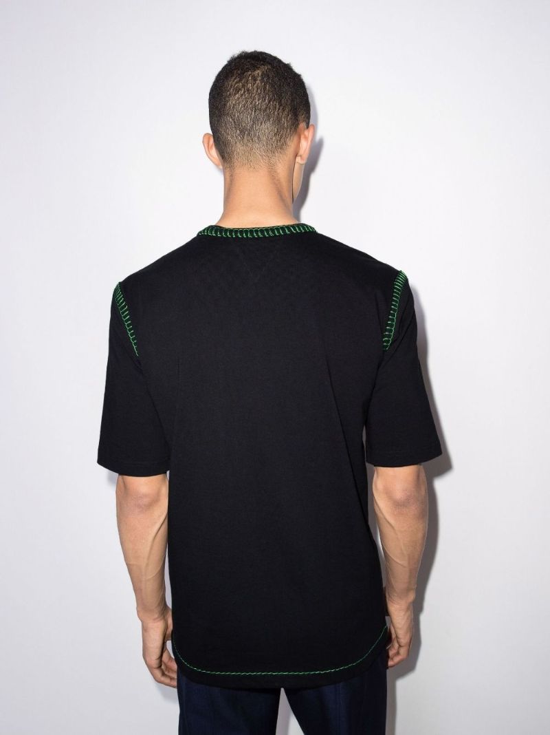 Contrast Stitch Cotton T-shirt