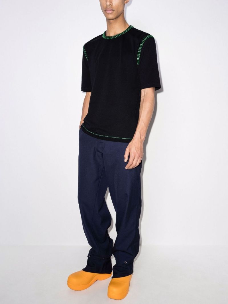 Contrast Stitch Cotton T-shirt