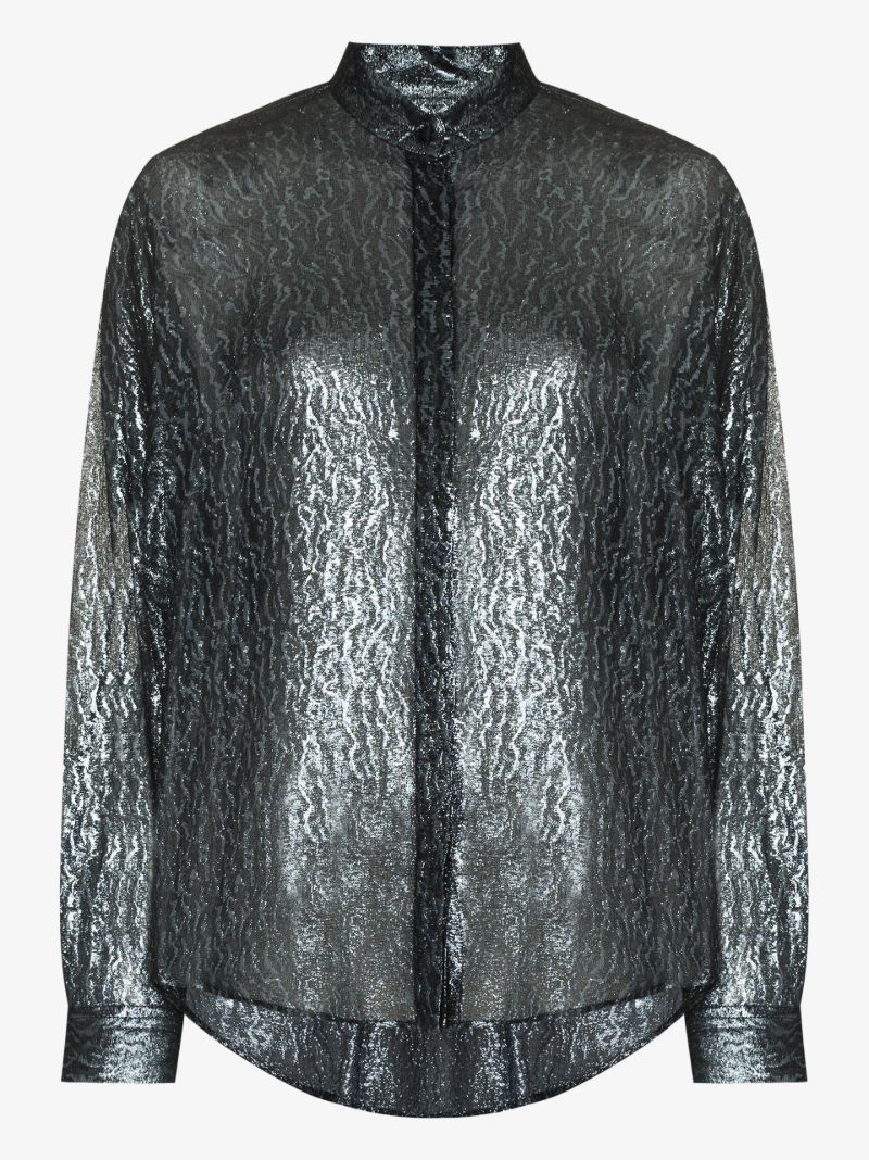 Cadeno Metallic Silk Shirt