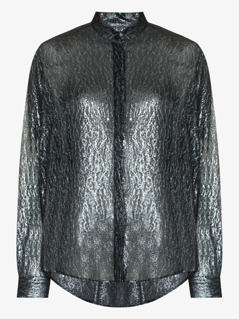 Cadeno Metallic Silk Shirt