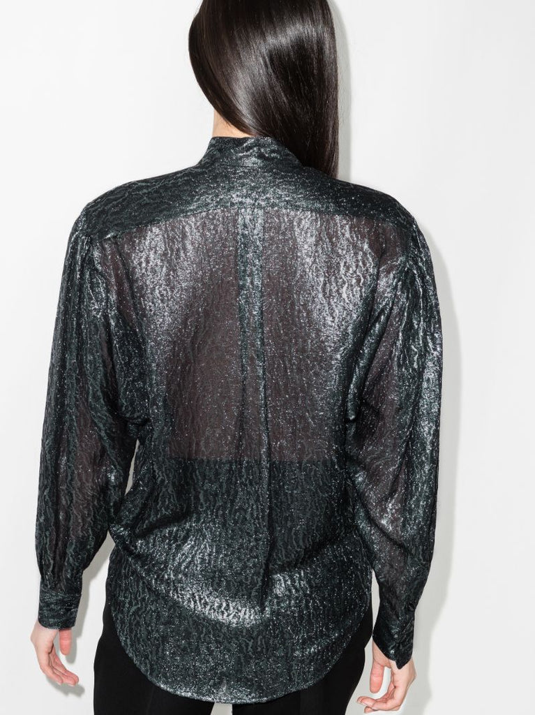 Cadeno Metallic Silk Shirt