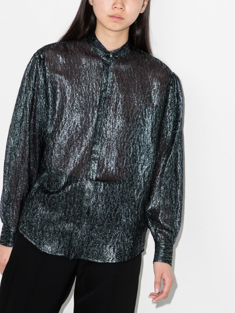 Cadeno Metallic Silk Shirt