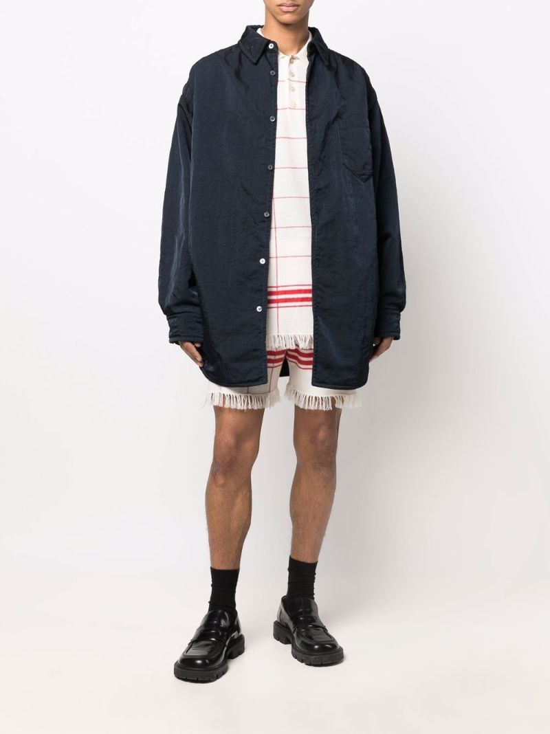 Fringed Checked Polo Shirt