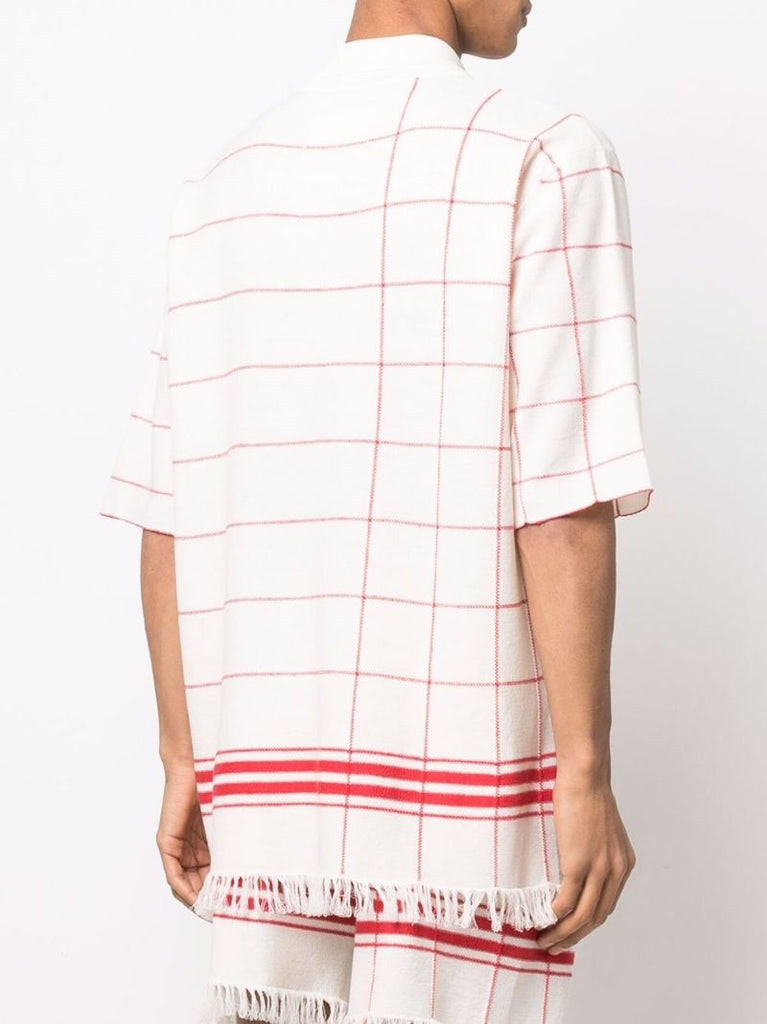Fringed Checked Polo Shirt
