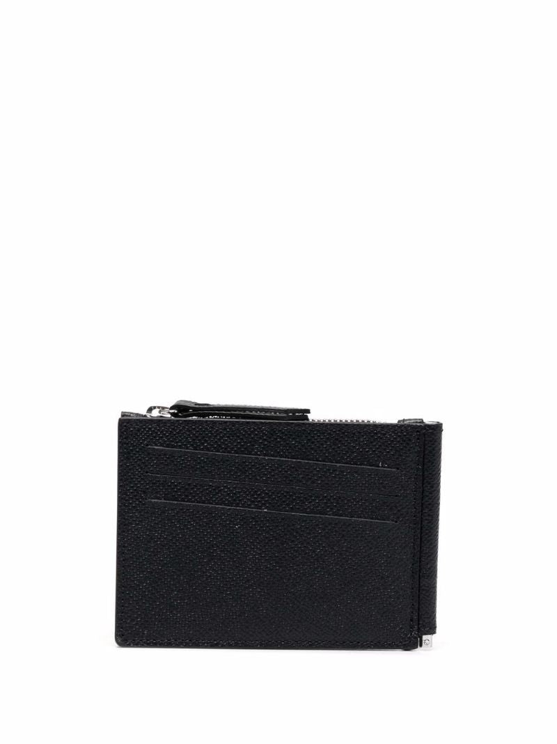 Black Four-stitch Leather Wallet