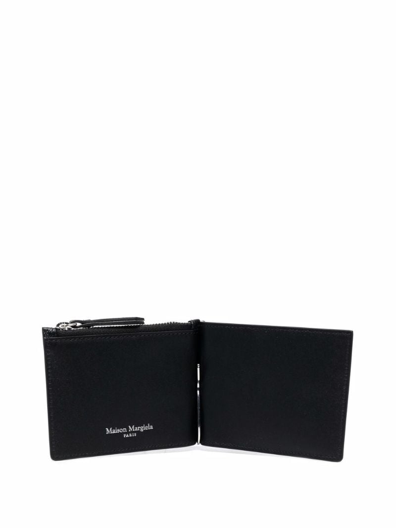 Black Four-stitch Leather Wallet