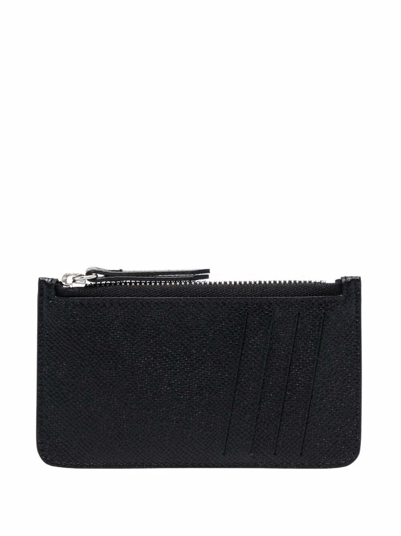 Black Leather Four Stitch Wallet
