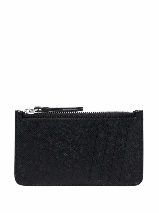 Black Leather Four Stitch Wallet