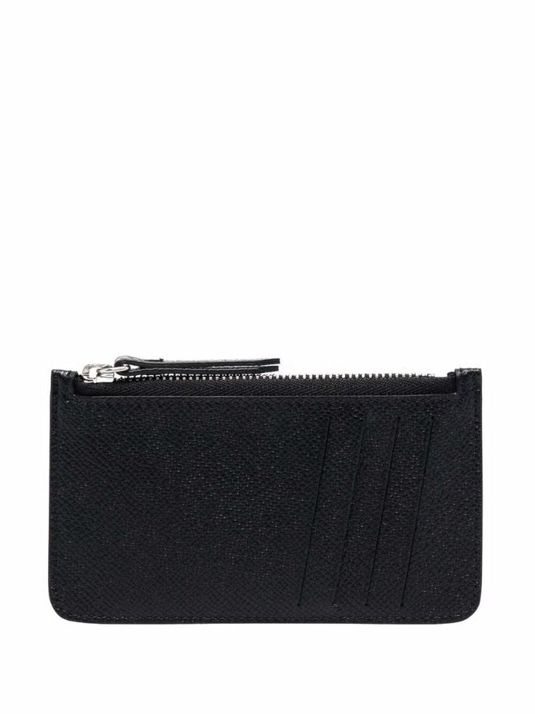 Black Leather Four Stitch Wallet