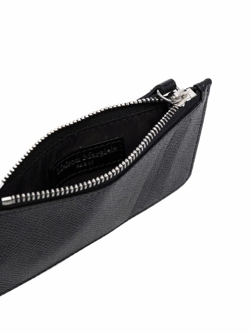 Black Leather Four Stitch Wallet