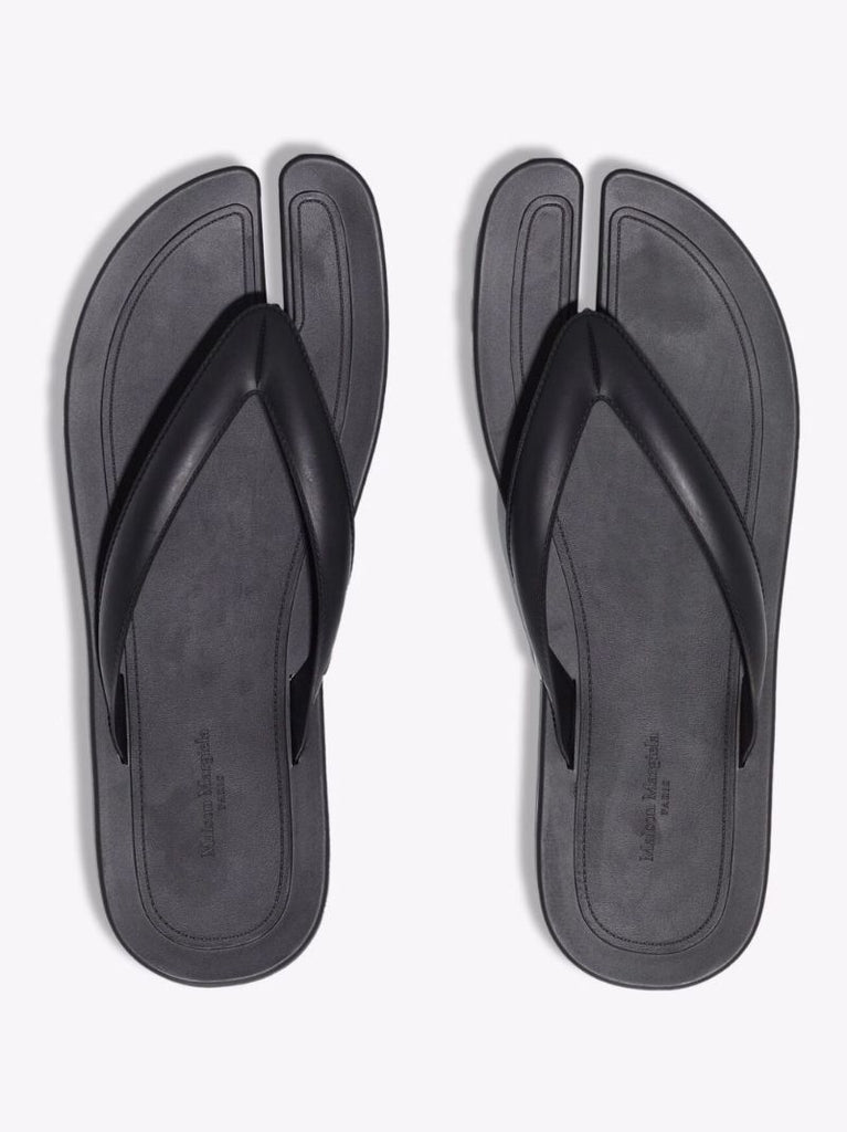 Black Tabi Rubber Sandals