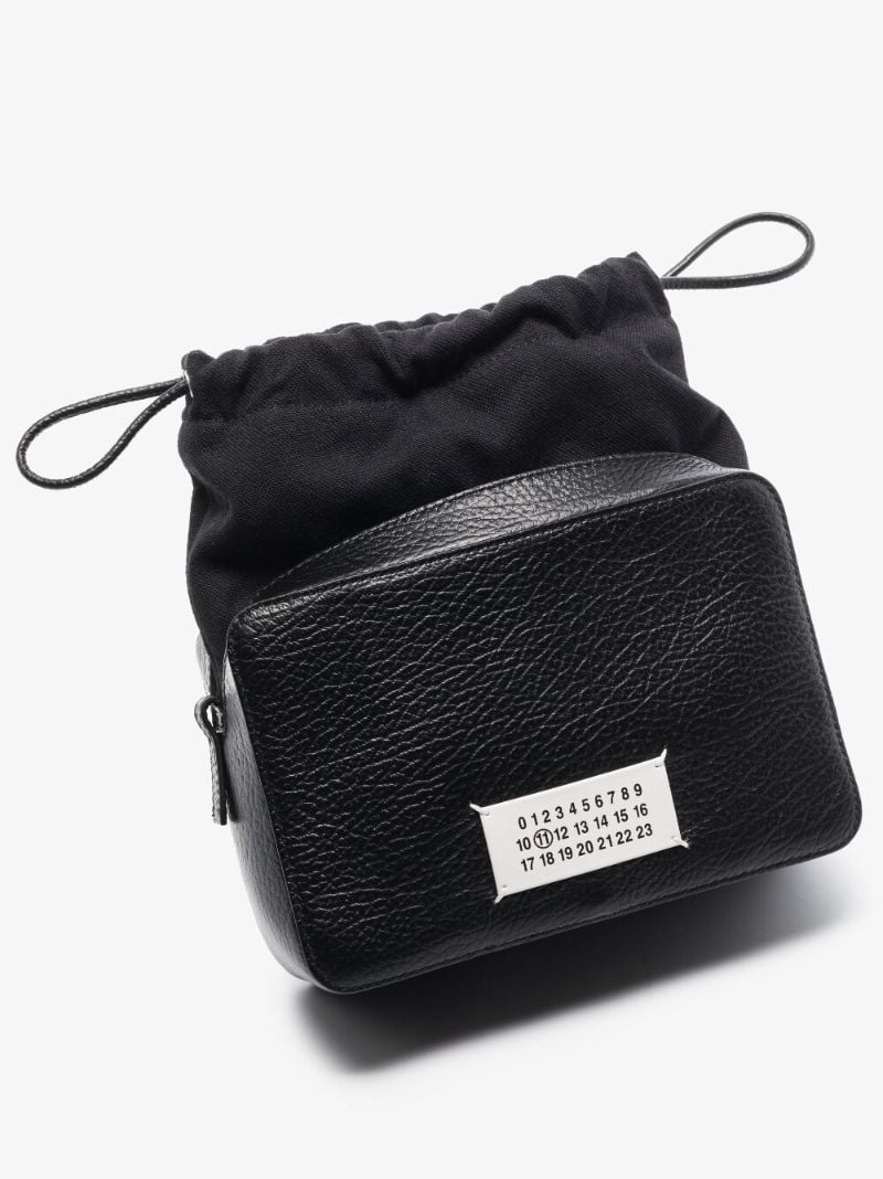 Black 5ac Leather Cross Body Camera Bag
