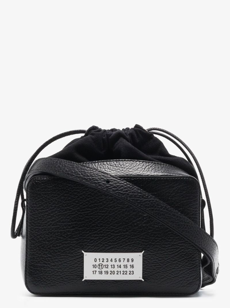Black 5ac Leather Cross Body Camera Bag