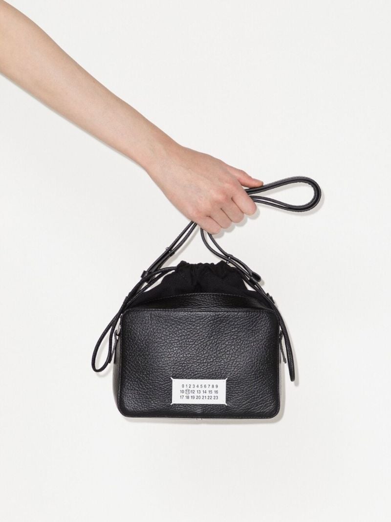Black 5ac Leather Cross Body Camera Bag