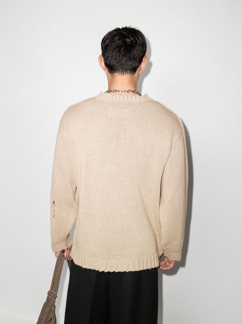 Distressed Crew Neck Sweater