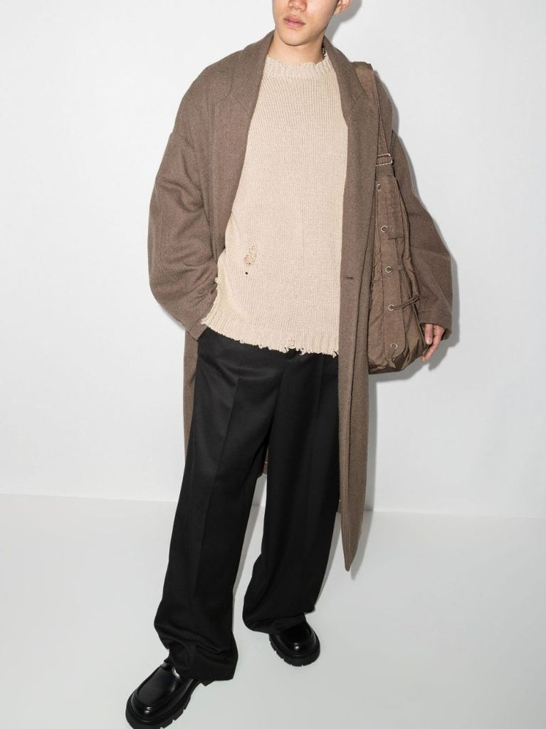Distressed Crew Neck Sweater