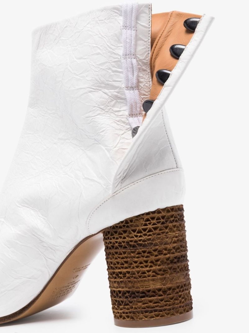 White Tabi 80 Ankle Boots