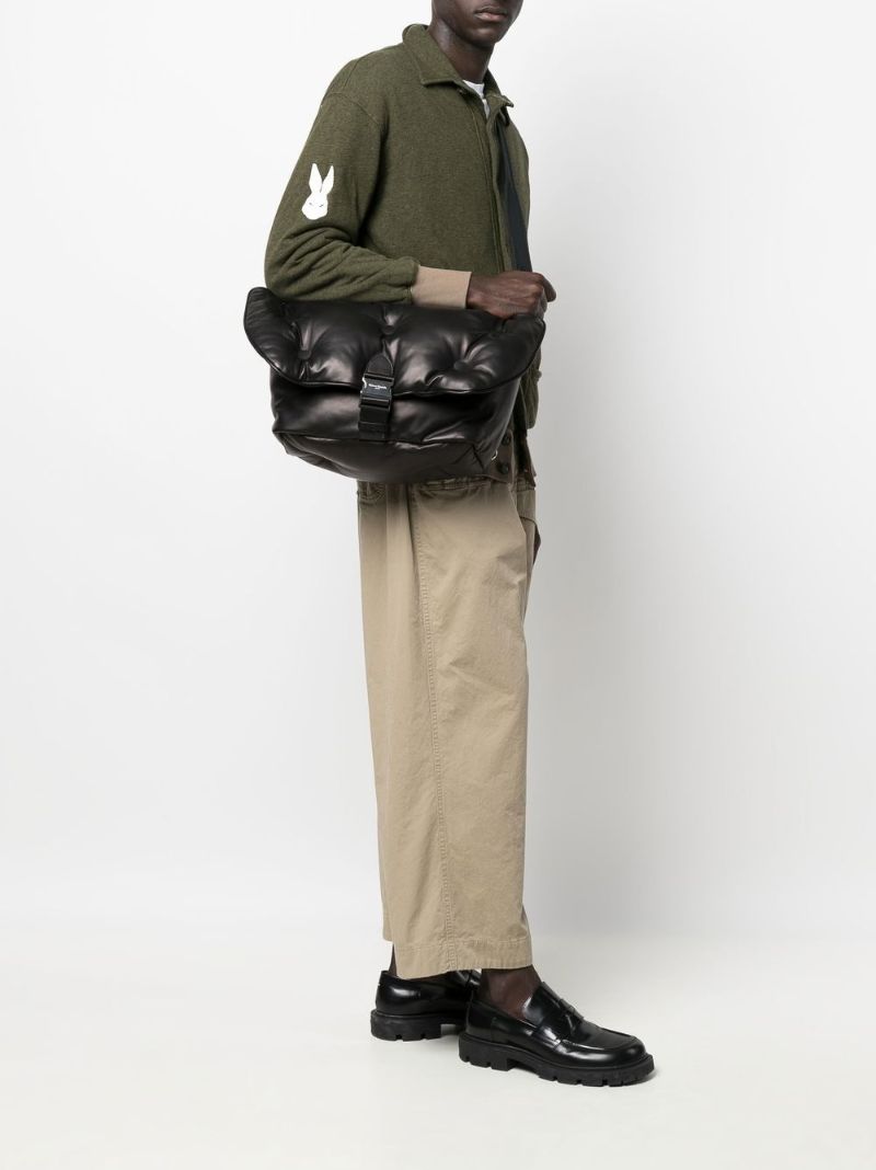 Black Glam Slam Leather Shoulder Bag