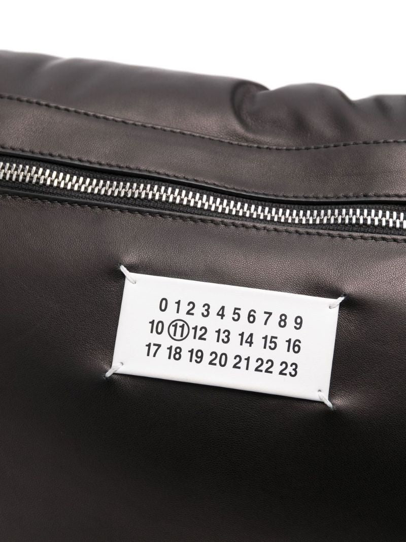 Black Glam Slam Leather Shoulder Bag