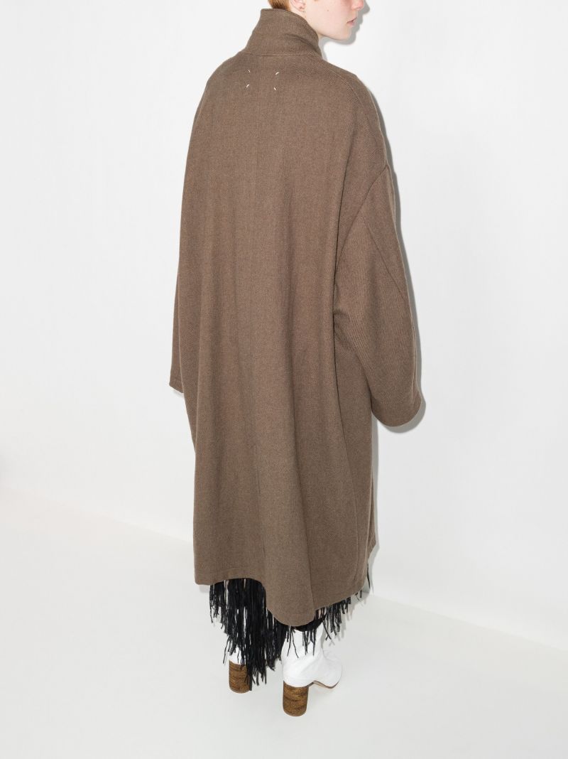 Brown Single-breasted Wool Coat