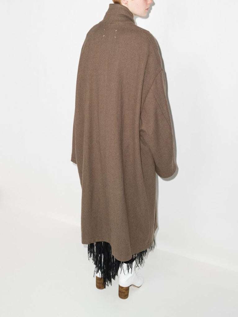 Brown Single-breasted Wool Coat