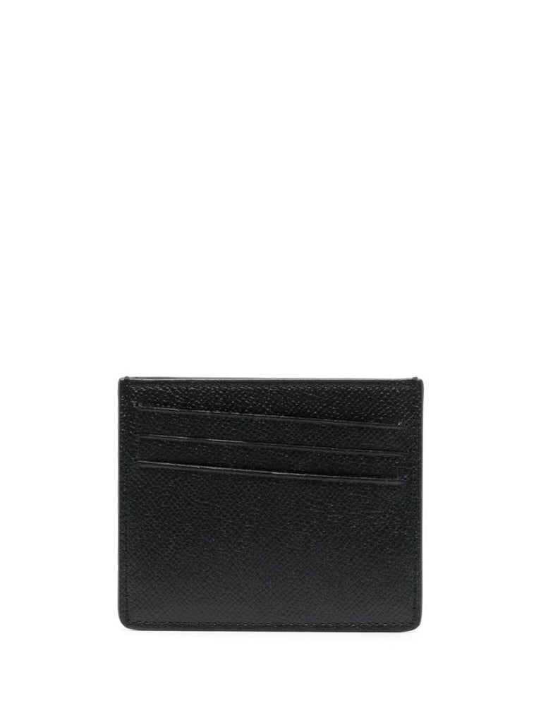 Black Four-stitch Leather Card Holder