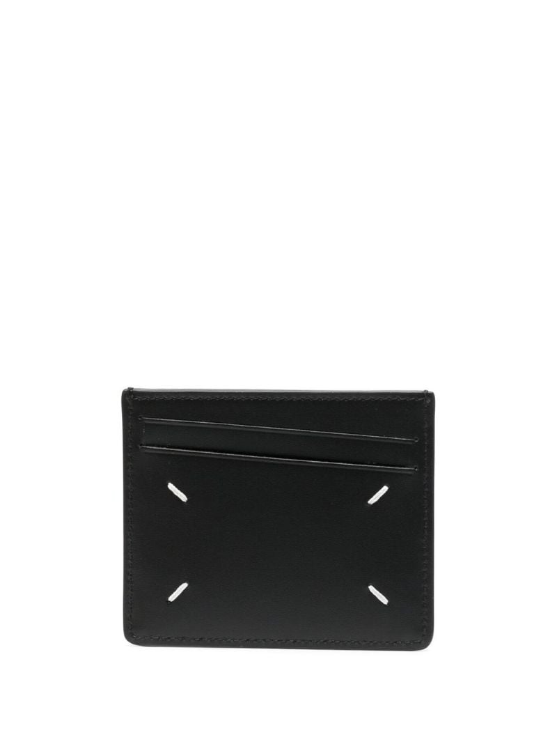 Black Four-stitch Leather Card Holder
