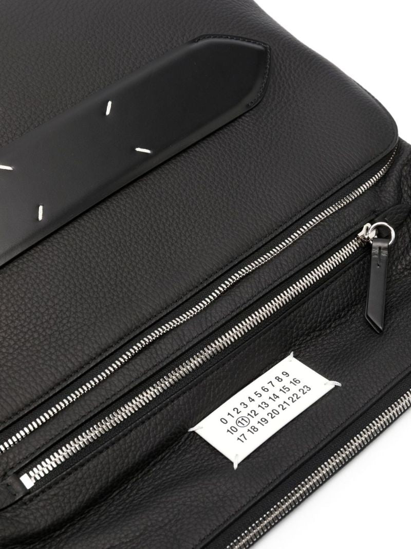 Black Soft 5ac Leather Tote Bag