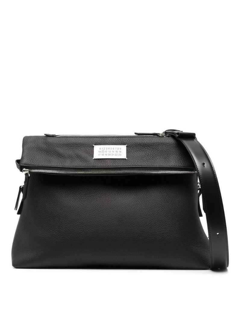 Black Soft 5ac Leather Tote Bag
