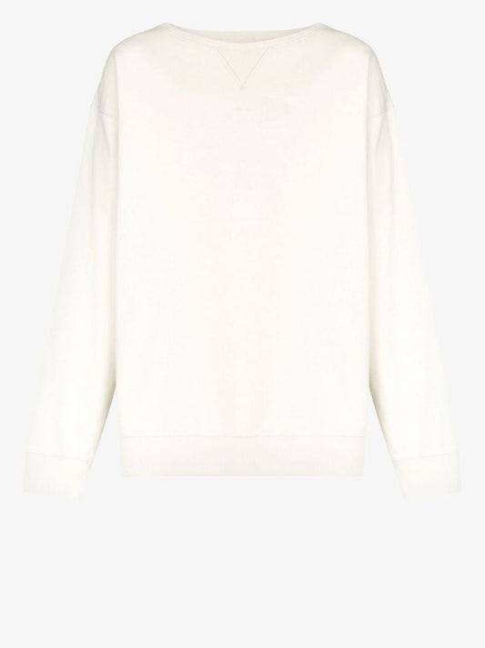 Neutral Logo Embroidered Cotton Sweatshirt