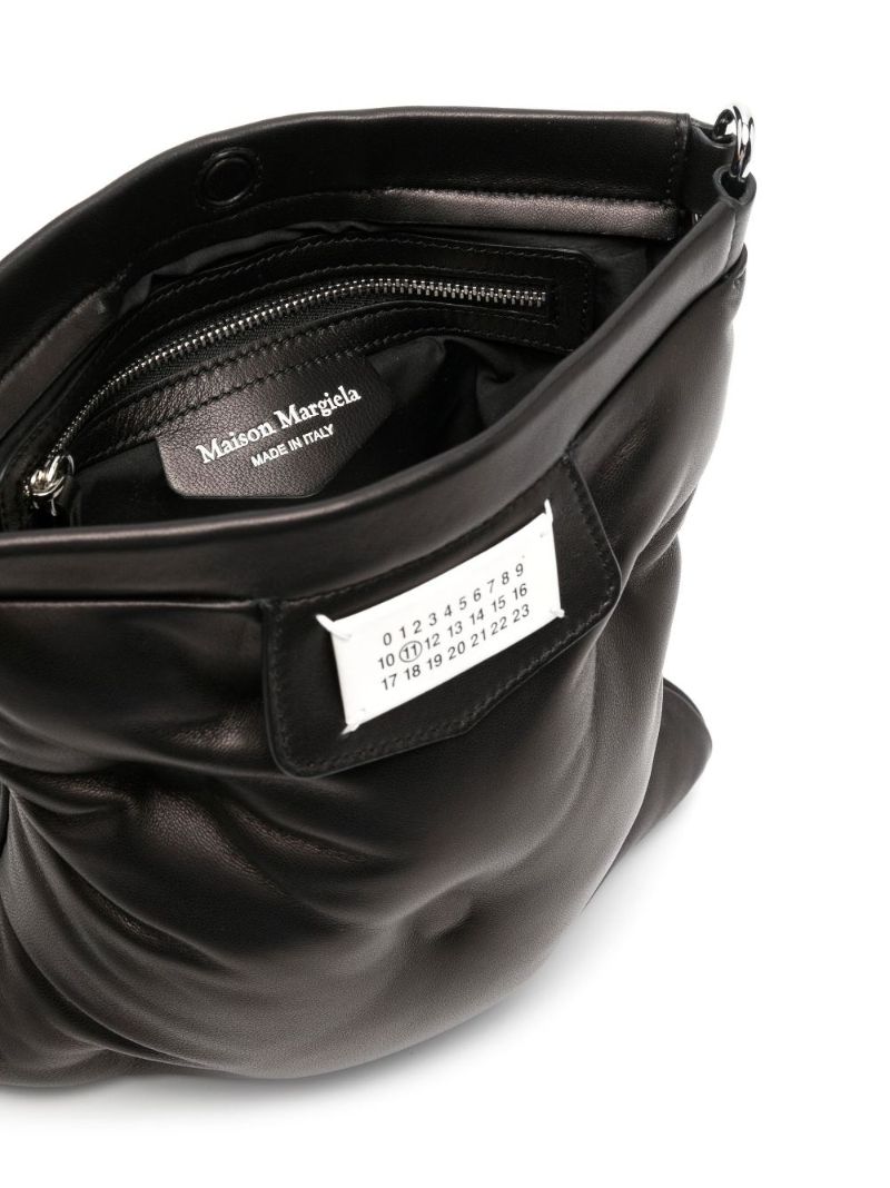 Black Glam Slam Leather Cross Body Bag
