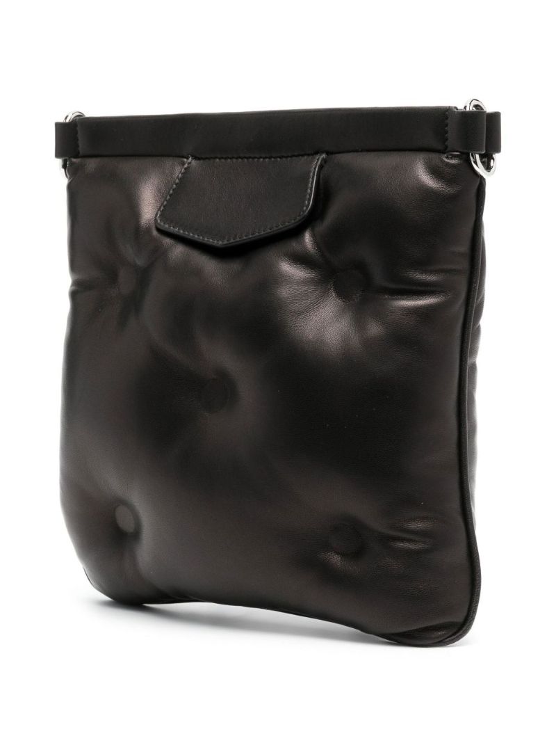 Black Glam Slam Leather Cross Body Bag