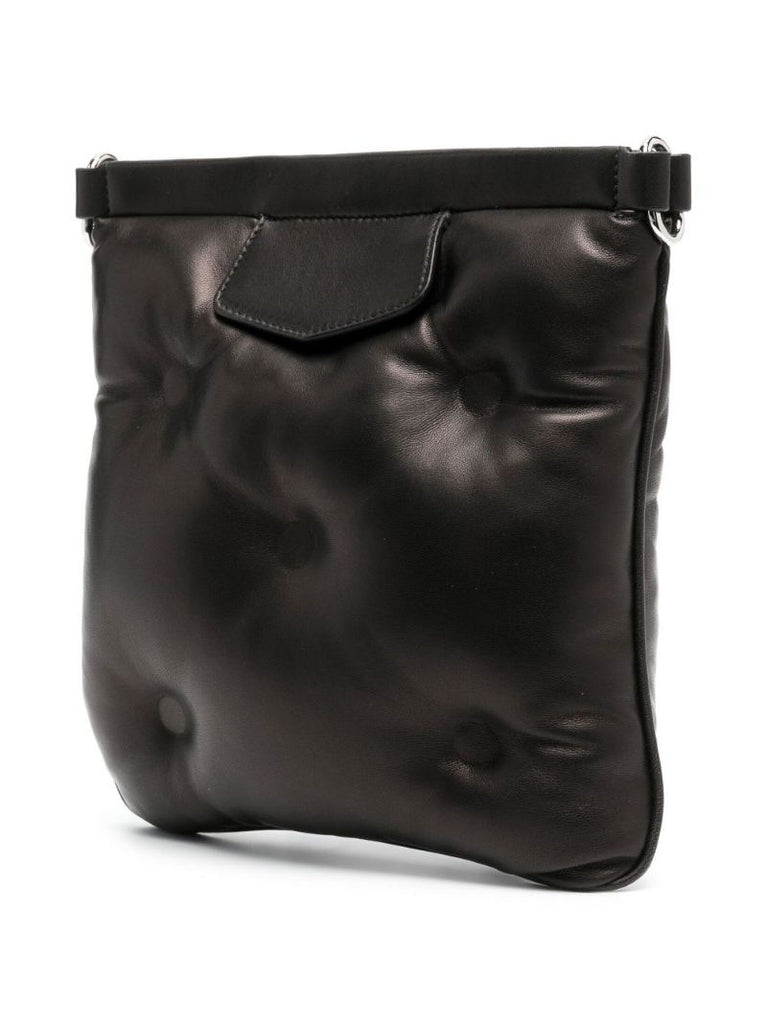 Black Glam Slam Leather Cross Body Bag