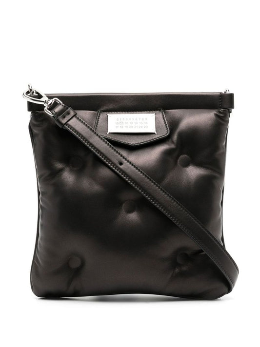 Black Glam Slam Leather Cross Body Bag