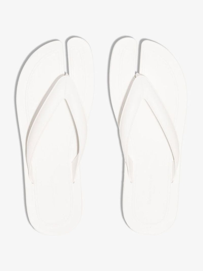 White Tabi Rubber Sandals