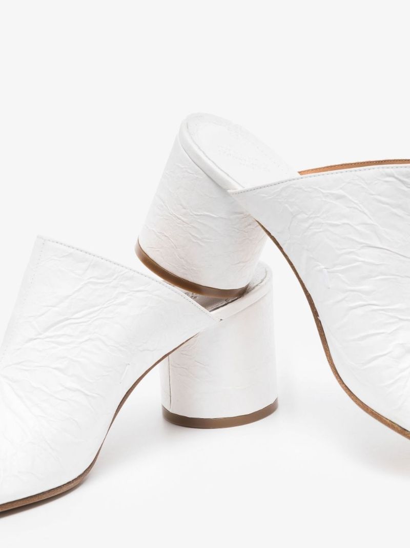 White Tabi 80 Leather Mules