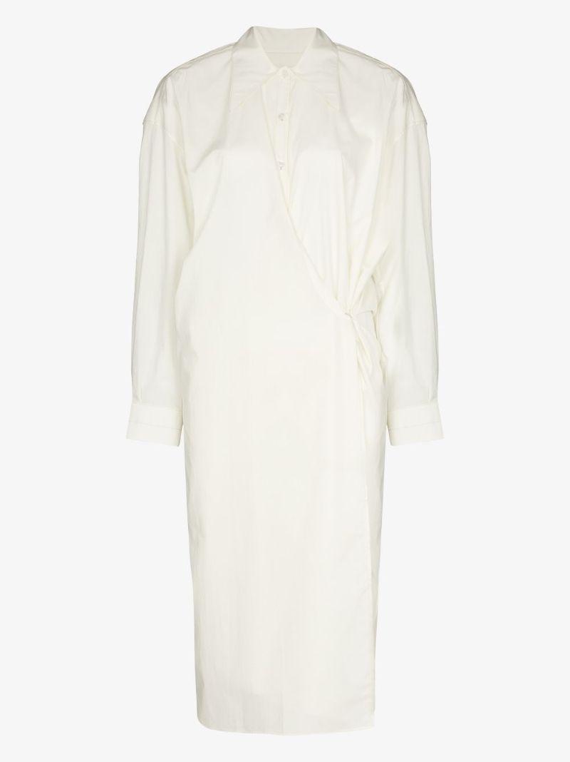Twisted Midi Shirt Dress