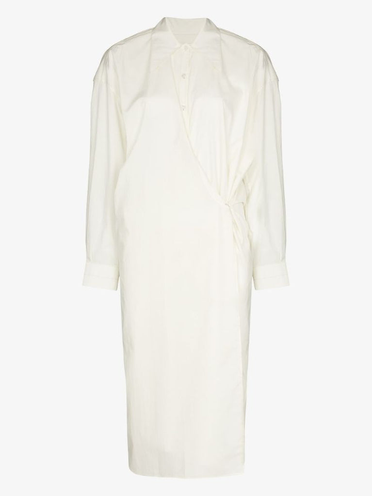 Twisted Midi Shirt Dress