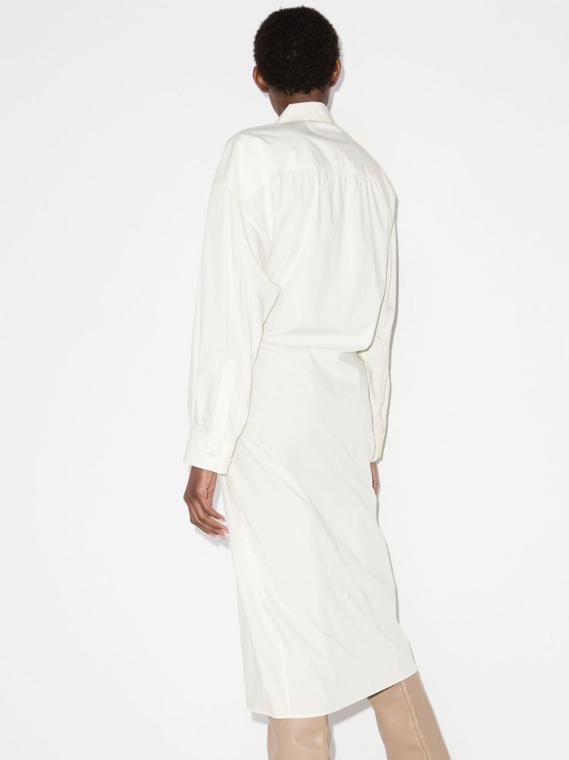 Twisted Midi Shirt Dress